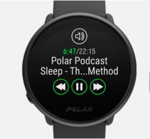 smartwatch polar ignite 2 kontrola odtwarzania