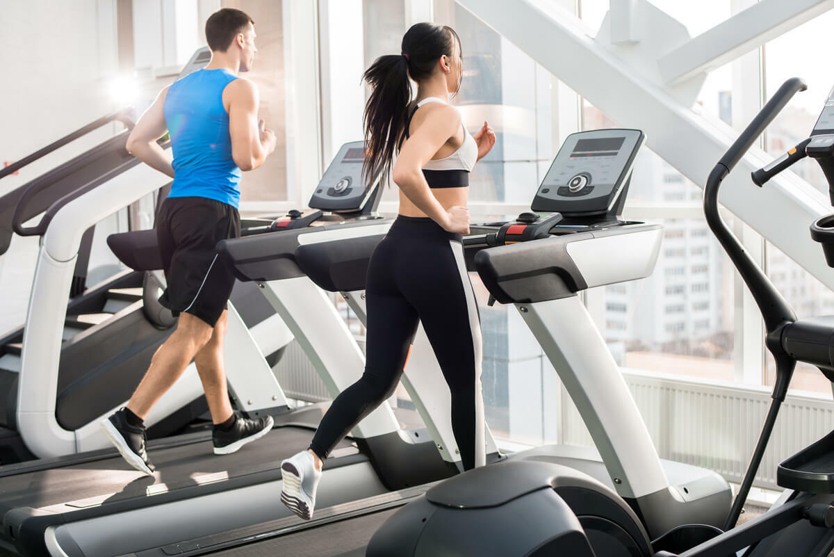 Burning calories on a treamill