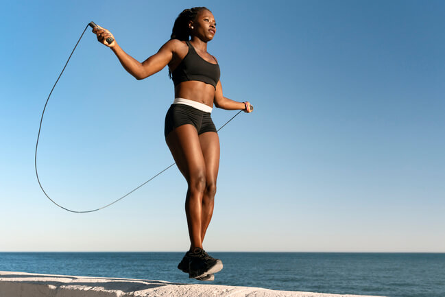 skipping rope training - outdoor