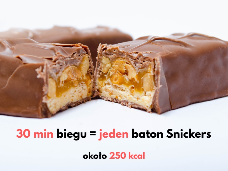 Bieganie – kalorie, które spalisz podczas pół godziny w porównaniu do batona
