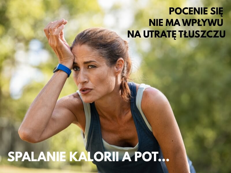 kobieta ociera pot z czoła